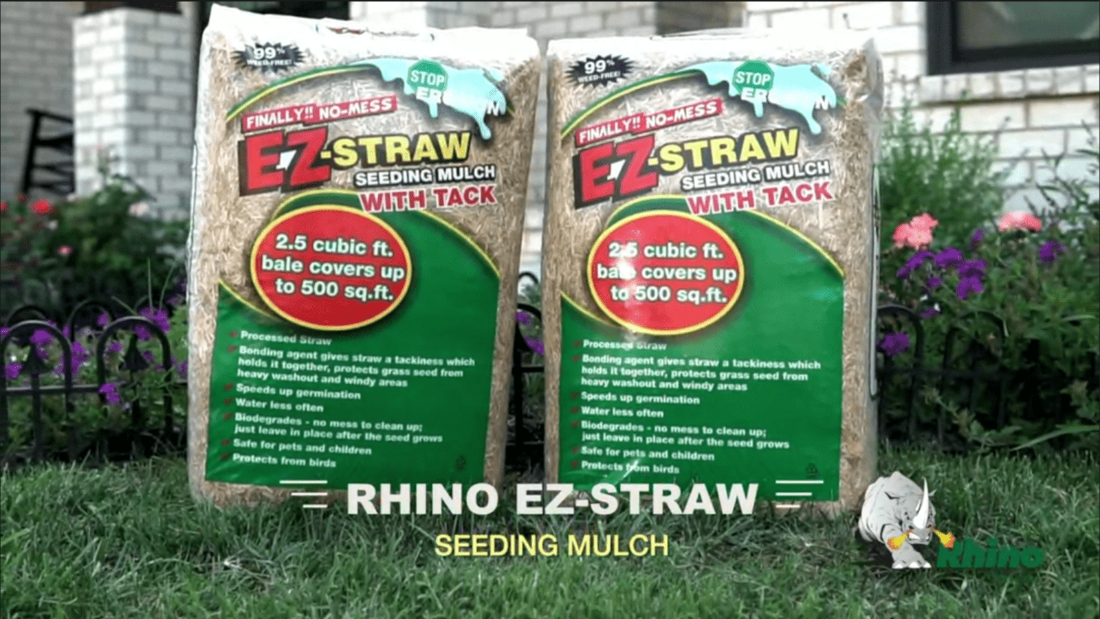 Rhino Seed Ez Straw Seeding Mulch, 2.5 cu ft